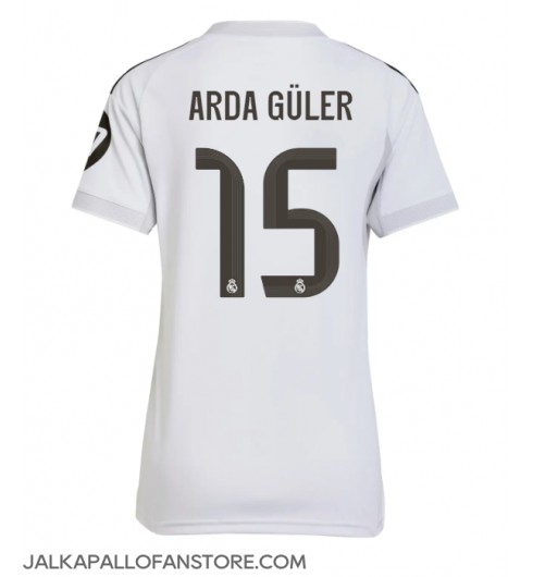 Real Madrid Arda Guler #15 Kotipaita Naisten 2025-26 Lyhythihainen Real Madrid Arda Guler #15 Kotipaita Naisten 2025-26 Lyhythihainen